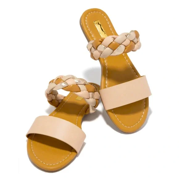 !! NEW !! Slide Sandals With Braided Detail in Nude - Picture 2 of 3